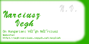 narciusz vegh business card